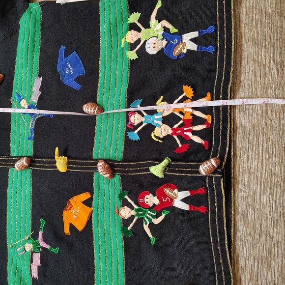 Vintage Jack B Quick Football Cheerleader Cardigan NWT Novelty Sweater XL - Picture 11 of 13